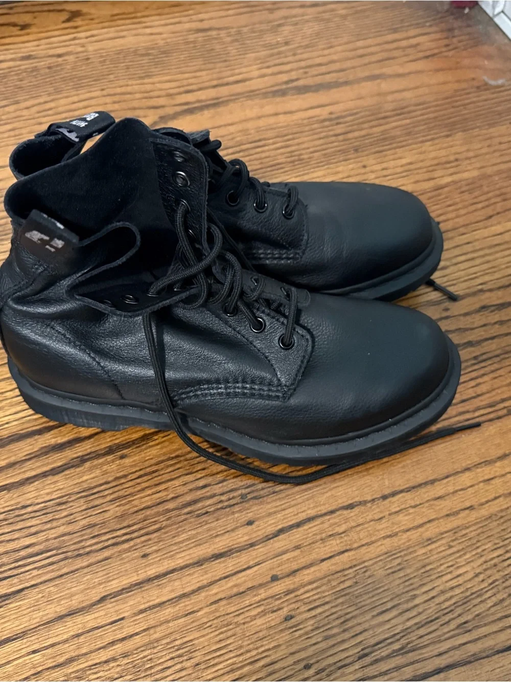 Dr. Martens Black Leather Lace-Up Boots